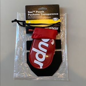 Supreme ss18 see clear pouch red size small